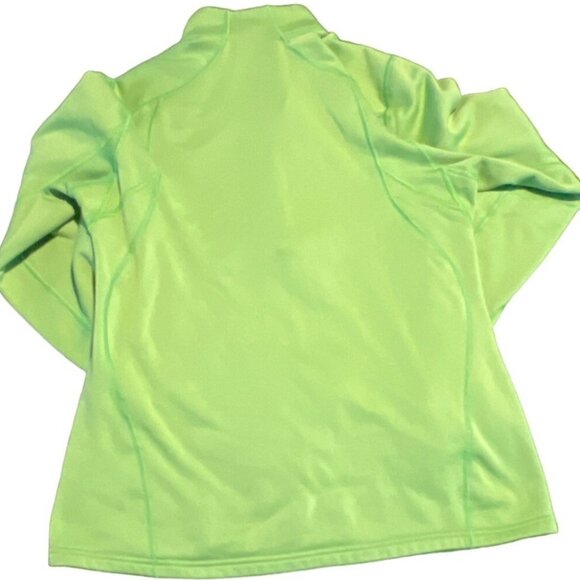 Patagonia Womens M Green Zip-Up Lightweight Pullover Fleece Top Lime Green - Picture 2 of 8